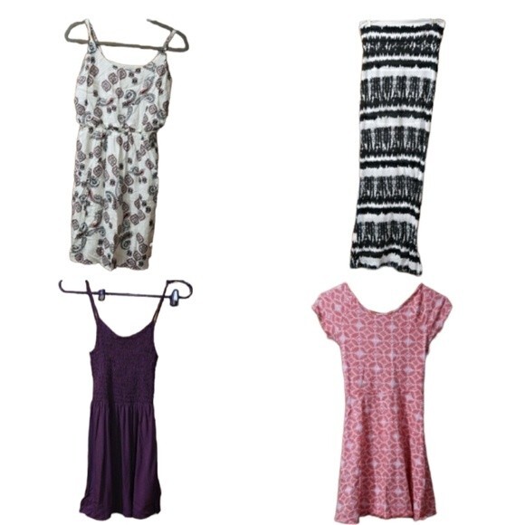 Small Dress Lot of 4 Old Navy Aeropostal Rue 21 Mini Maxi Print dresses - Picture 1 of 10